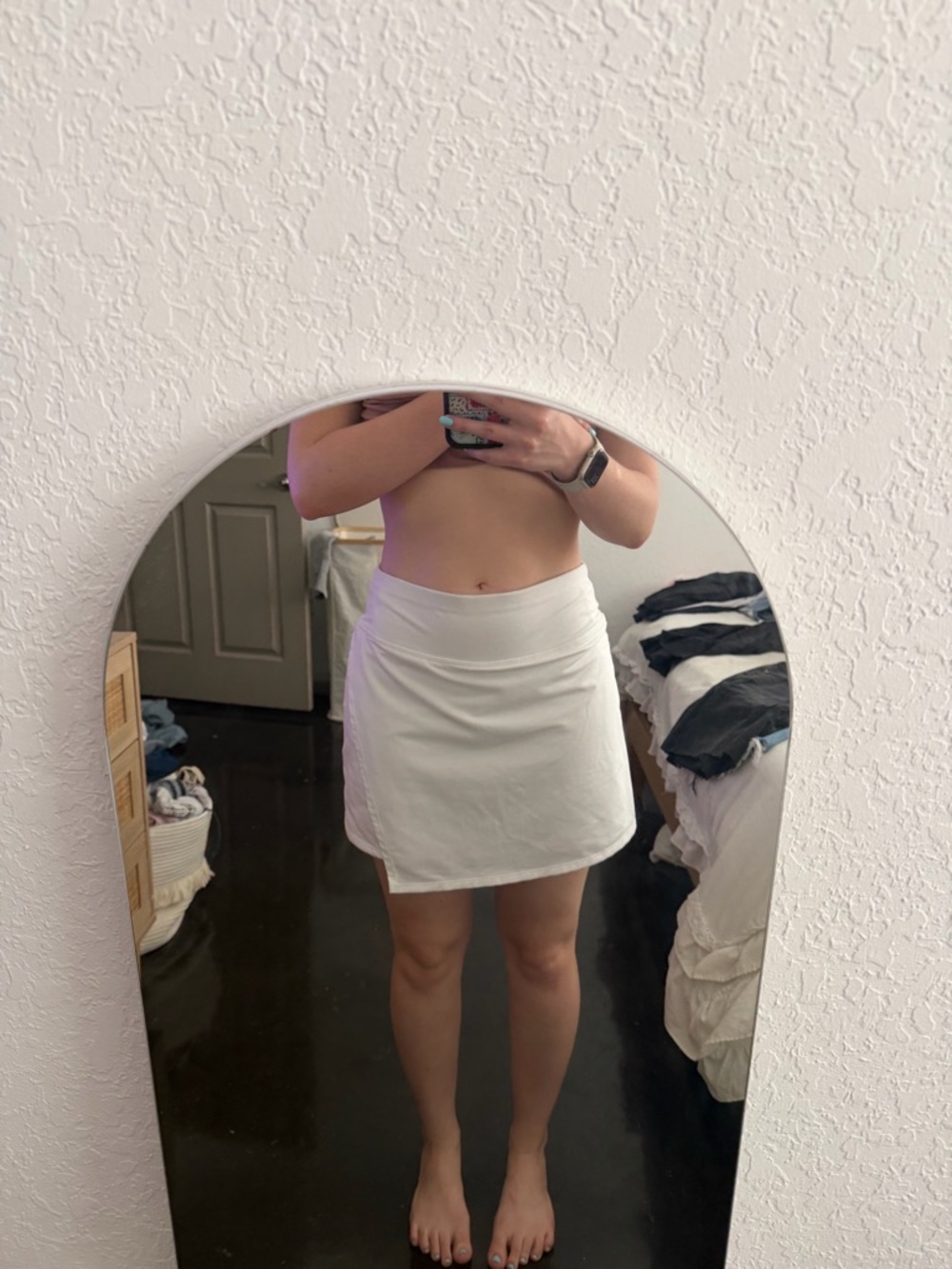 Athleta White Stretch Mini Skirt